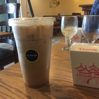 La Moon Thai Eatery - Iced coffee and my to go box. - Thai Near Me - San Diego, California