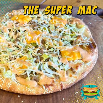 Power Pizza - Not unlike a certain burger...The Super Mac pizza!
Sesame Seed Crust, Garlic Olive Oil Base, Mozzarella, Ground Beef, Pickles, White - Pizza Near Me - Hamilton, Ontario Power Pizza - Not unlike a certain burger...The Super Mac pizza!
Sesame Seed Crust, Garlic Olive Oil Base, Mozzarella, Ground Beef, Pickles, White - Pizza Near Me - Hamilton, Ontario