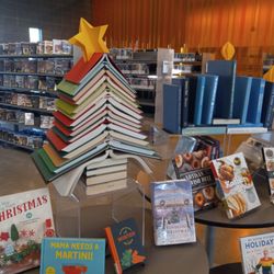 Agave Library - Creative holiday display.