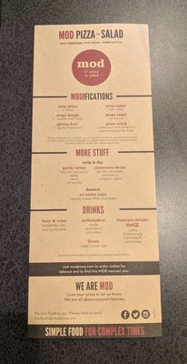 Menu photo 2 MOD Pizza Decatur, GA