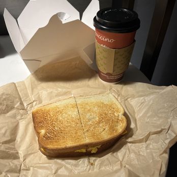 Mellis Cafe - Large coffee, bacon, egg and cheese on sourdough. - Coffee & Tea Near Me - San Francisco, California