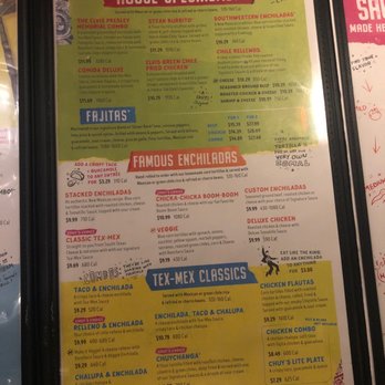 Chuy's - Menu - Mexican Near Me - Plano, Texas