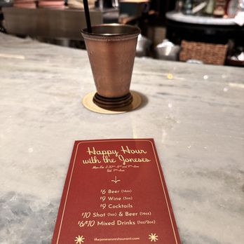 The Joneses - Happy hour menu - American Near Me - Toronto, Ontario The Joneses - Happy hour menu - American Near Me - Toronto, Ontario