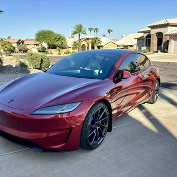 SmartFilm - Tesla Model 3 Performance in Ultra Red - Car Window Tinting Near Me - Tempe, Arizona