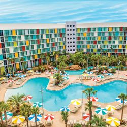 Universal Orlando- Cabana Bay Beach Resort - CBBR Aerial View of Pool