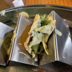 Annapurna's World Vegetarian Cafe - Chapati "taco" with filling.  It was so good I was almost done before I remember to take photo