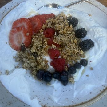 The Cow Tipper at Oceanpoint Ranch - Fresh fruit & honey drizzled Greek yogurt with granola was great ! - Breakfast & Brunch Near Me - Cambria, California The Cow Tipper at Oceanpoint Ranch - Fresh fruit & honey drizzled Greek yogurt with granola was great ! - Breakfast & Brunch Near Me - Cambria, California