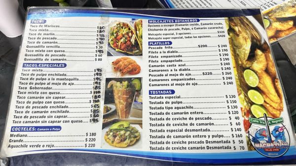 Menu photo 2 Mariscos Machatlán Tijuana, BCN