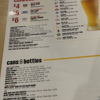 Buffalo Wild Wings - bar drink menu 2of2 - Chicken Wings Near Me - Fresno, California Buffalo Wild Wings - bar drink menu 2of2 - Chicken Wings Near Me - Fresno, California