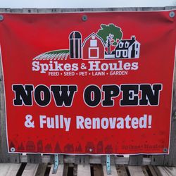 Spikes & Houles - New temporary sign