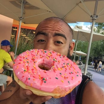 Universal Studios The Simpsons Lard Lad Donuts Large Pink Sprinkles Donut New