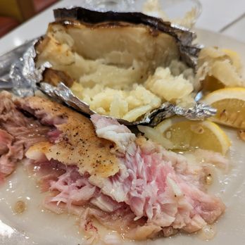 The Flame Diner - Red Snapper and baked potato... - Diners Near Me - New York, New York