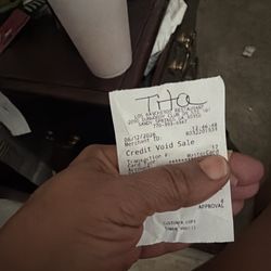 The receipt for the food that I was overcharged for and completely cooked wrong and Tita the manager was soo rude