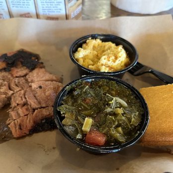 Mission BBQ - Brisket (moist), Kickin collard greens, Mac and cheese - Barbeque Near Me - Fort Myers, Florida