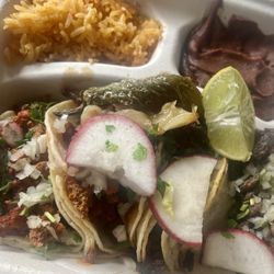 Pupuseria Ana - Pork and asada plate. Very tasty.