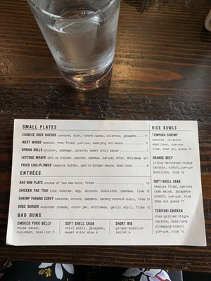 Menu photo 8 EastWest Birmingham, AL
