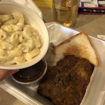 Ribs Hickory Pit BBQ - New Mexican Meat loaf mashed potatoes with gravy on the side and Mac n cheese - Barbeque Near Me - Cedar Crest, New Mexico