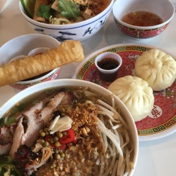 Maketto - Pork noodle soup ($11), noodle salad with chicken ($12), pork steamed bao ($7) - Cafes Near Me - Washington, DC, District of Columbia Maketto - Pork noodle soup ($11), noodle salad with chicken ($12), pork steamed bao ($7) - Cafes Near Me - Washington, DC, District of Columbia