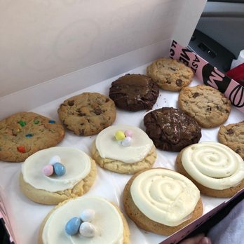 Crumbl - Mesa Grand - M&M Candy Chip, Peanut Butter Chip, Double Chocolate Fudge (I think?), Cadbury Cookie & Carrot Cake (OMG my favorite)- Easter 2020 - Bakeries Near Me - Mesa, Arizona Crumbl - Mesa Grand - M&M Candy Chip, Peanut Butter Chip, Double Chocolate Fudge (I think?), Cadbury Cookie & Carrot Cake (OMG my favorite)- Easter 2020 - Bakeries Near Me - Mesa, Arizona