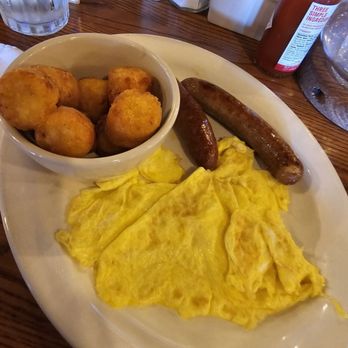 Cracker Barrel Old Country Store - Old timer with chicken sausage and hashbrown tots - Breakfast & Brunch Near Me - Baraboo, Wisconsin Cracker Barrel Old Country Store - Old timer with chicken sausage and hashbrown tots - Breakfast & Brunch Near Me - Baraboo, Wisconsin