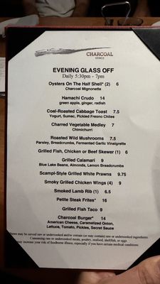 Menu photo 4 Charcoal Venice Venice, CA