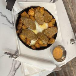 Coffee Project New York - Cast iron egg skillet chorizo platter