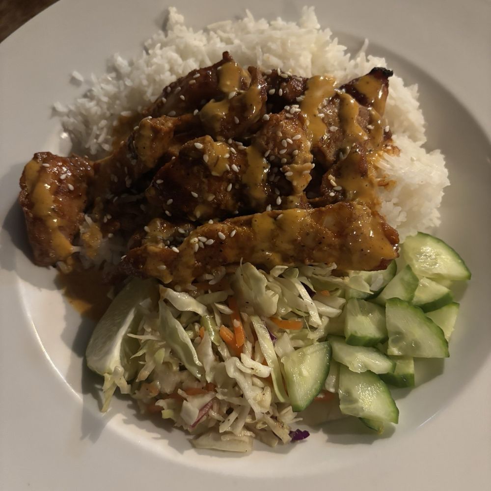 The Sherlock Holmes Pub - Korean chicken rice bowl - Pubs Near Me - Edmonton, Alberta