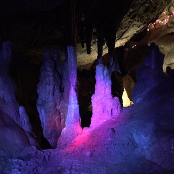 Raccoon Mountain Caverns - Formation accented with Christmas lights. - Tours Near Me - Chattanooga, Tennessee