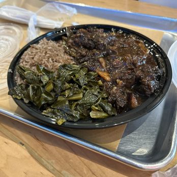 Jerks Caribbean Grill - Oxtails with the best Collard Greens I've ever had & Rice & Peas - Caribbean Near Me - Atlanta, Georgia Jerks Caribbean Grill - Oxtails with the best Collard Greens I've ever had & Rice & Peas - Caribbean Near Me - Atlanta, Georgia