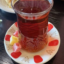 Tea with kunefe Tea with kunefe