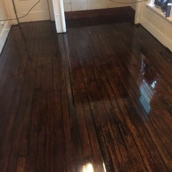 First Call Services - Wood floor after stain and seal