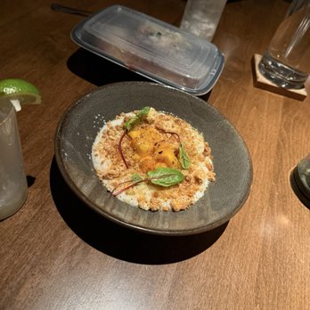 Millwright's - Coconut Rice Pudding; grilled mango, pineapple reduction,coconut crumb; $13 - New American Near Me - Simsbury, Connecticut Millwright's - Coconut Rice Pudding; grilled mango, pineapple reduction,coconut crumb; $13 - New American Near Me - Simsbury, Connecticut