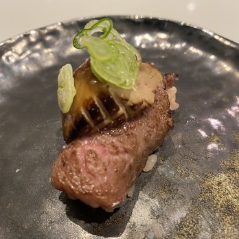 Hidden Omakase - Wagyu topped with foie gras. Decadence - Sushi Bars Near Me - Houston, Texas Hidden Omakase - Wagyu topped with foie gras. Decadence - Sushi Bars Near Me - Houston, Texas