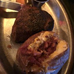 Excellent Filet Mignon & loaded baked potato
