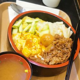 ....BBQ beef on rice....