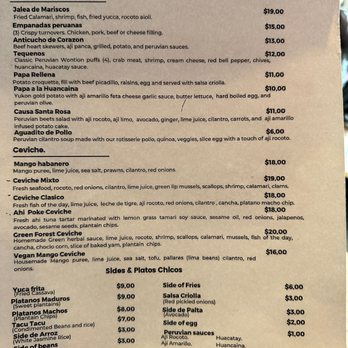 Inca's Peruvian Cuisine - Menu 12/10/23 - Peruvian Near Me - Sebastopol, California Inca's Peruvian Cuisine - Menu 12/10/23 - Peruvian Near Me - Sebastopol, California