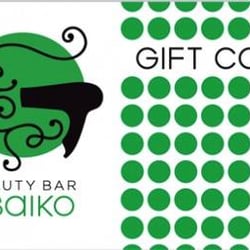 Beauty Bar By Saiko - Gift cards