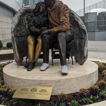 Crypto Arena - A beautiful statue of Kobe Bryant & Daughter - Stadiums & Arenas Near Me - Los Angeles, California