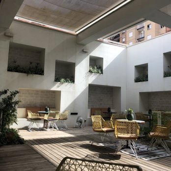 Disfrutar - The back patio - make sure you take a break mid-way through your meal or enjoy your end of meal espresso out here - Modern European Near Me - Barcelona, B