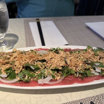 Jasmine Garden - Beef Carpaccio Salad - you need to order this, so tender and flavorful - Vietnamese Near Me - San Francisco, California Jasmine Garden - Beef Carpaccio Salad - you need to order this, so tender and flavorful - Vietnamese Near Me - San Francisco, California
