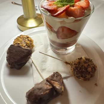 Coast - Strawberry Trifle, Cheesecake Lollipops, Chocolate Nibs - Seafood Near Me - Vancouver, British Columbia