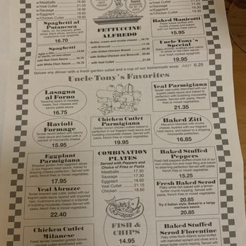 Uncle Tony's Pizza and Pasta - takeout menu - Italian Near Me - Johnston, Rhode Island Uncle Tony's Pizza and Pasta - takeout menu - Italian Near Me - Johnston, Rhode Island