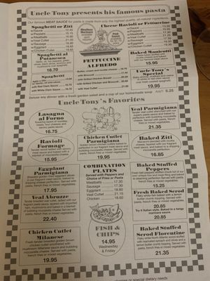 Menu photo 4 Uncle Tony's Pizza and Pasta Johnston, RI Menu photo 4 Uncle Tony's Pizza and Pasta Johnston, RI