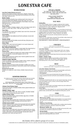 Menu photo 1 Lone Star Cafe Hillsboro, TX Menu photo 1 Lone Star Cafe Hillsboro, TX