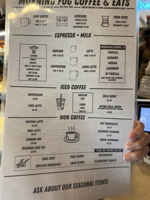 Menu photo 2 Morning Fog Coffee & Eats Andrews, NC Menu photo 2 Morning Fog Coffee & Eats Andrews, NC