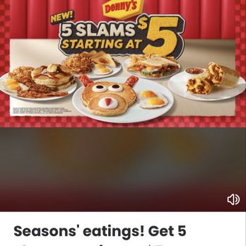 Denny's - Five slams starting at five dollars - Breakfast & Brunch Near Me - Poulsbo, Washington
