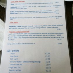 Panteli's Of Canterbury - Drinks menu