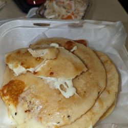 Queso. They are as big as pancakes this time! Joy.