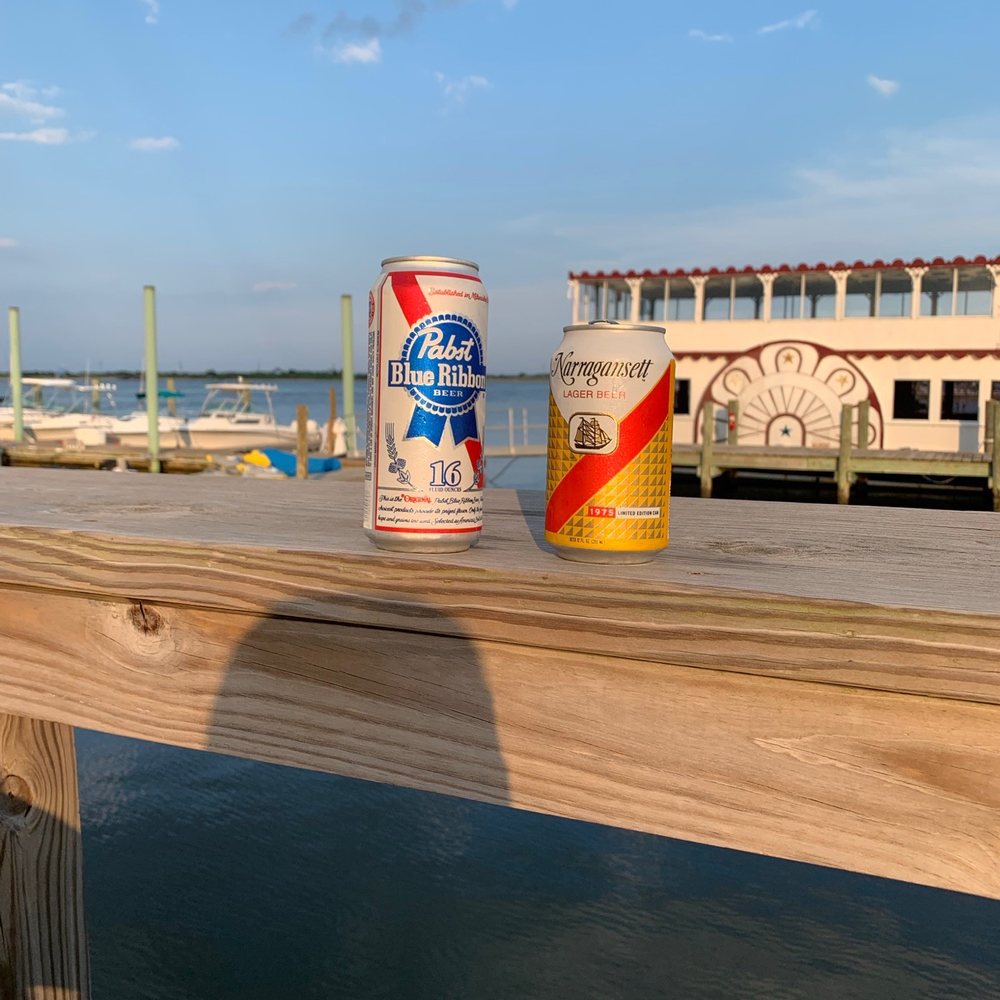 The Seafarer Bar - a can of beer on a dock - American Near Me - Highlands, New Jersey The Seafarer Bar - a can of beer on a dock - American Near Me - Highlands, New Jersey