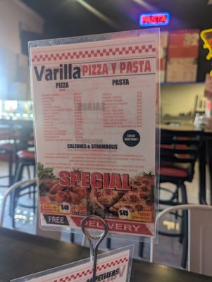 Menu photo 2 Varilla Pizza Los Angeles, CA Menu photo 2 Varilla Pizza Los Angeles, CA